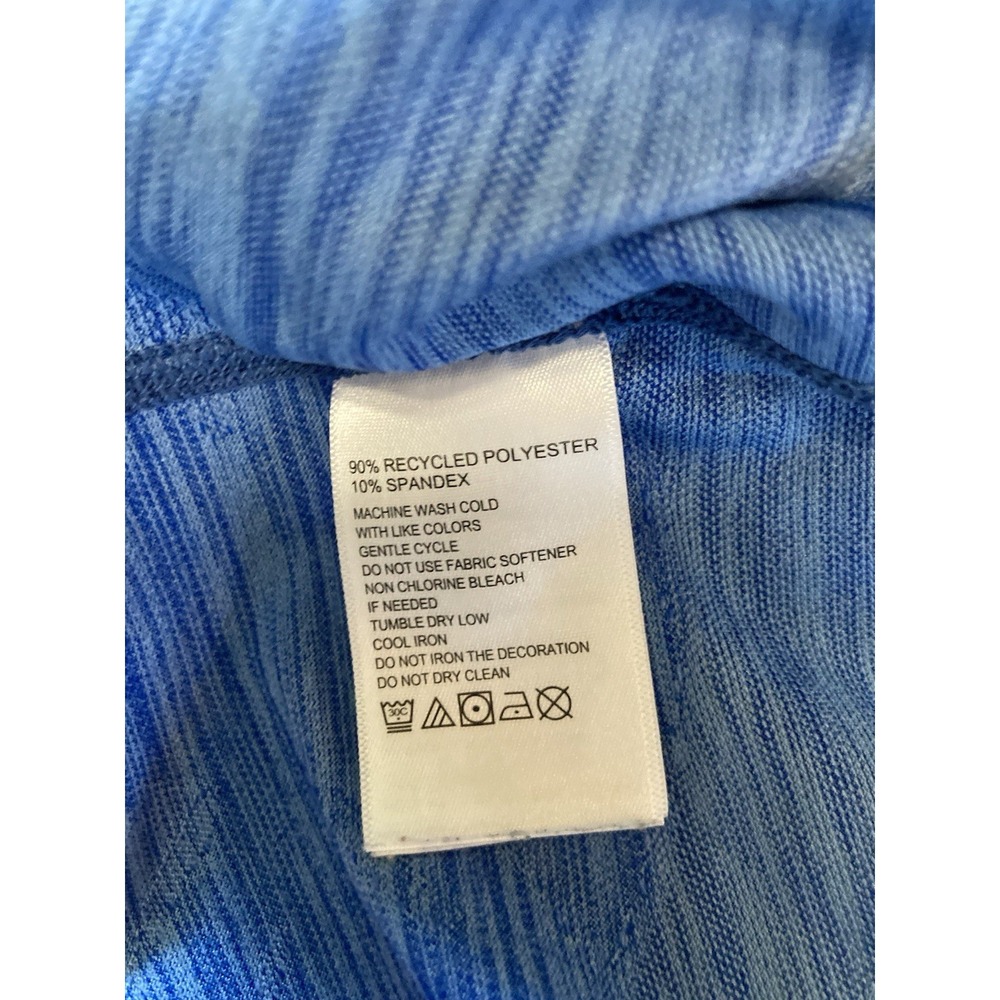 Tommy Bahama Island Zone Shirt Mens M Blue Delray Frond Performance Long Sleeve - Picture 11 of 11